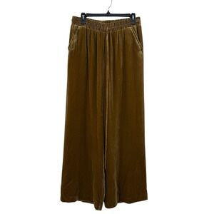 Garnet Hill‎ Pants Velvet silk blend lined Pants Wide Leg small